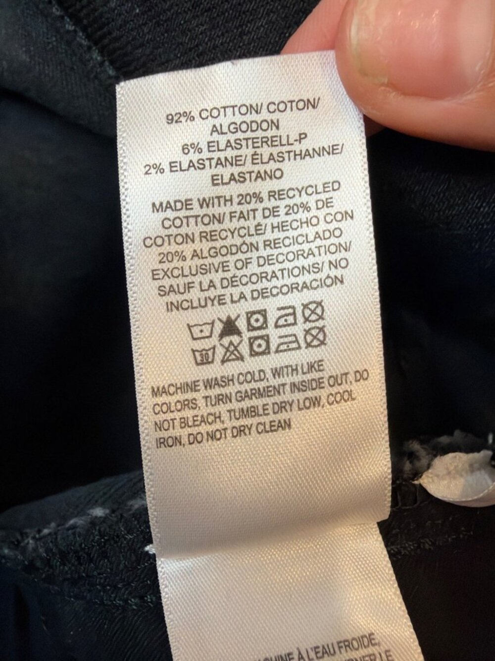 Lucky Brand Straight Leg Jeans Black Denim Size 8 - Picture 4 of 4